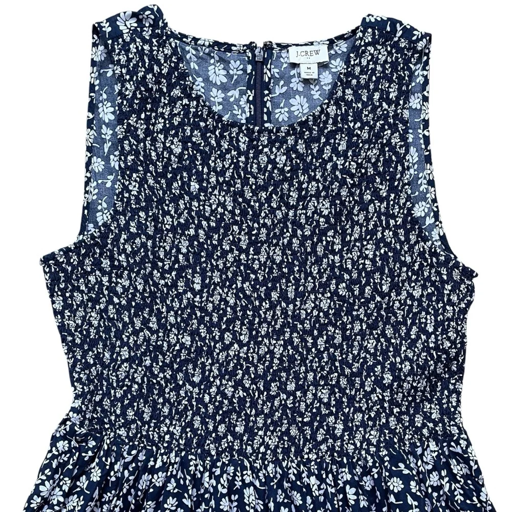 *NWOT* J. Crew Printed Smocked Tiered Midi/Maxi Dress - Picture 7 of 16